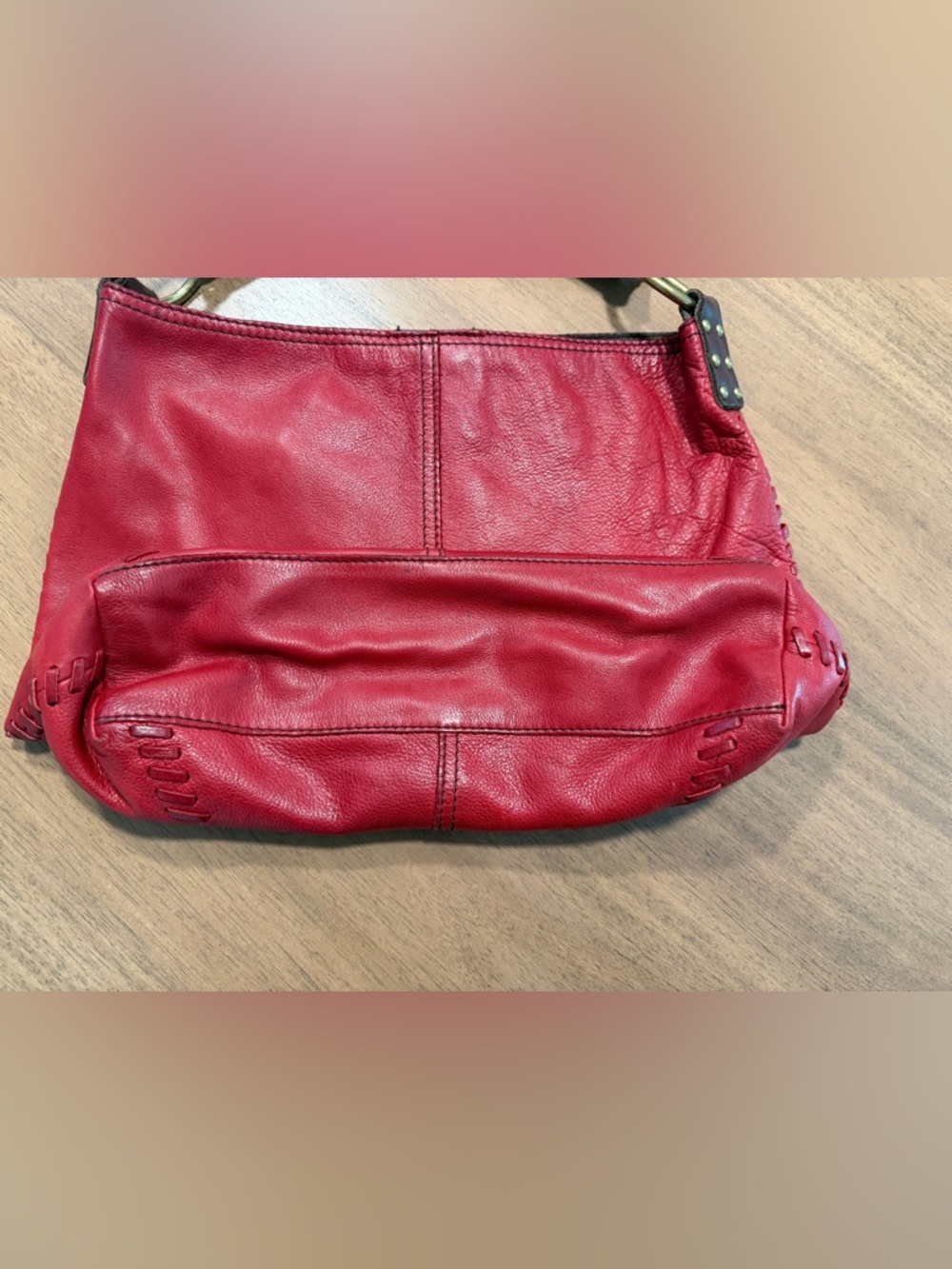 Lucky brand - Whipstitch Red hobo purse - Picture 13 of 16